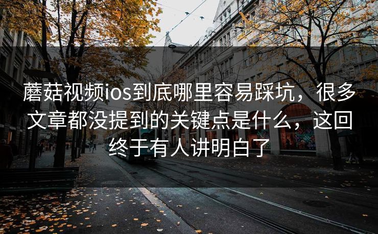 蘑菇视频ios到底哪里容易踩坑，很多文章都没提到的关键点是什么，这回终于有人讲明白了