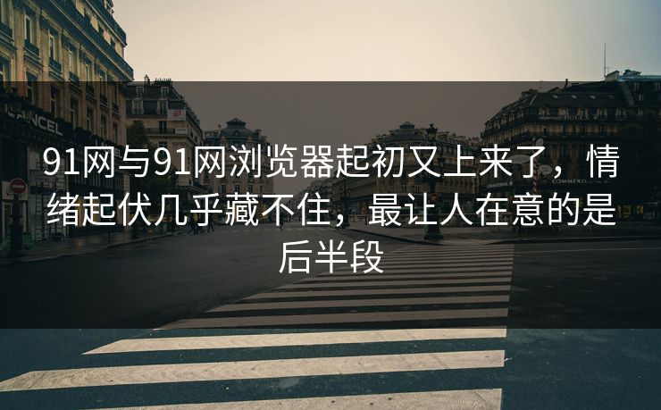 91网与91网浏览器起初又上来了，情绪起伏几乎藏不住，最让人在意的是后半段